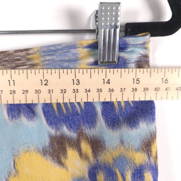 TORY BURCH SILK Blend Pleated Skirt A-Line Abstract Print Size 8 - Picture 6 of 10